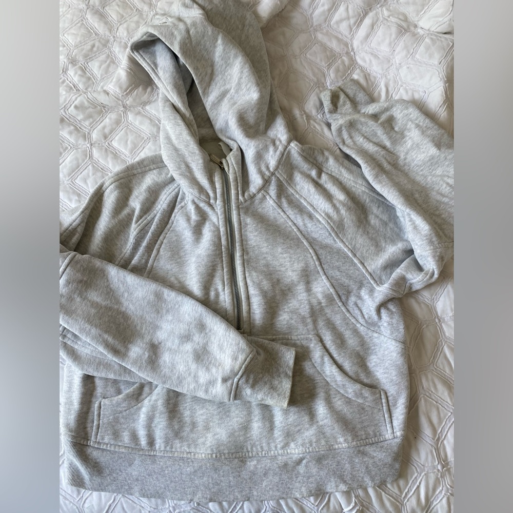 LULULEMON Half Zip Scuba Hoodie Color “Heathered Core Ultra Light Grey” XS/S